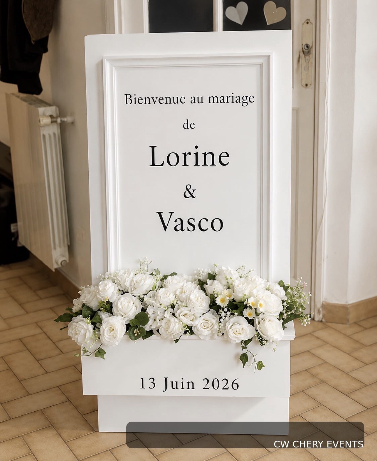 Décoration d’accueil pour le mariage de Lorine et Vasco