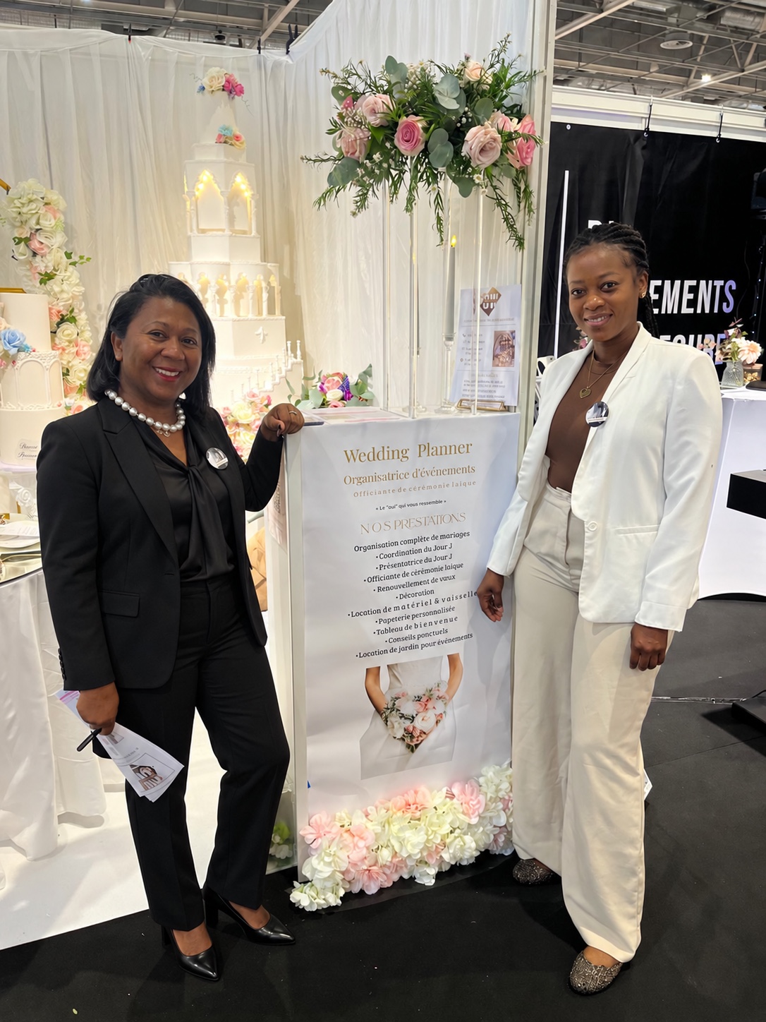 Christianna et Widiane lors d’un salon du mariage