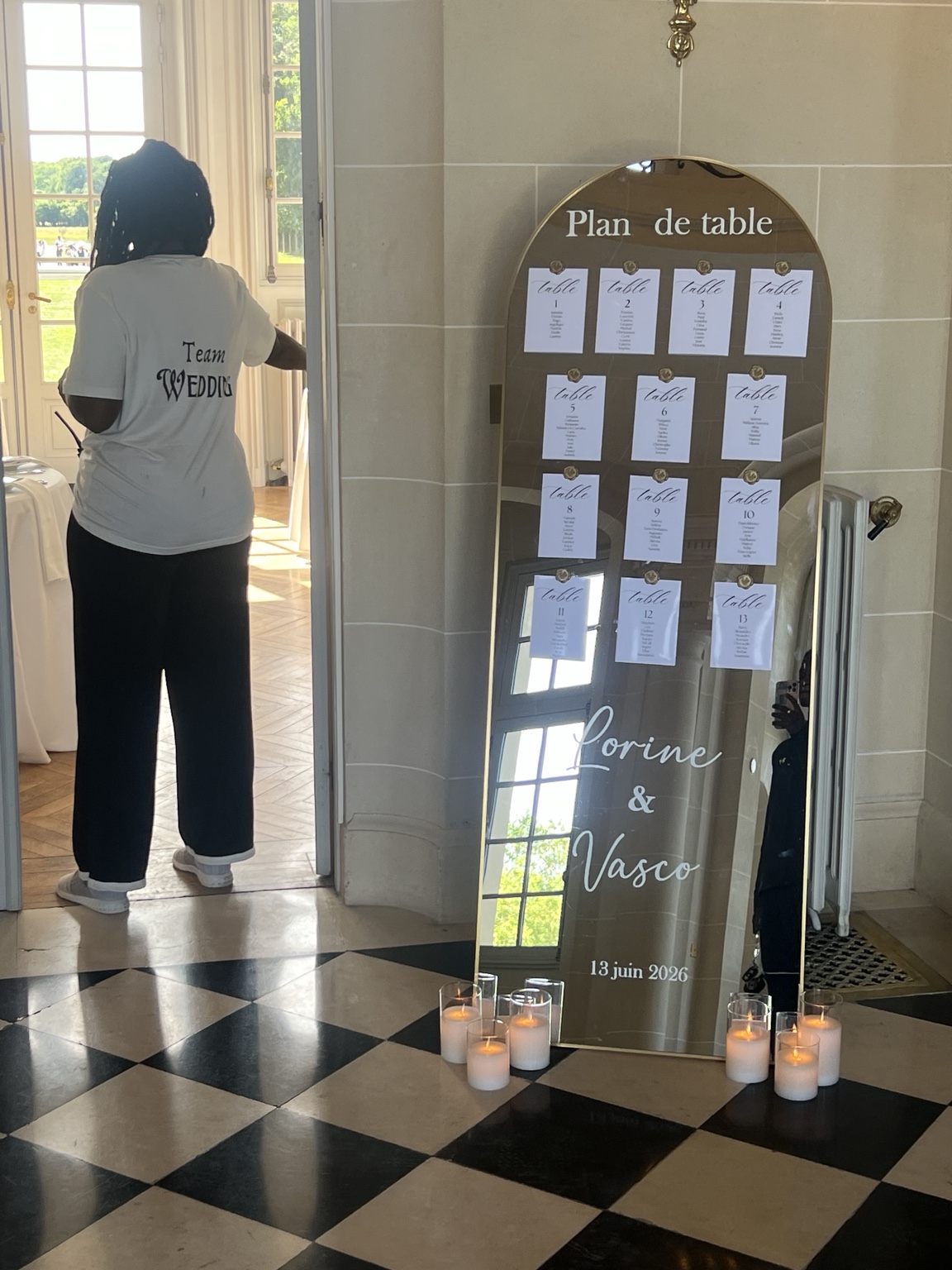 Plan de table miroir installé par l’équipe CW Chery Events